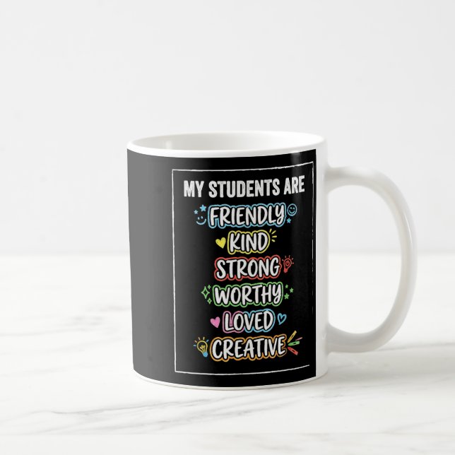 Funny students are kind strong autism awareness coffee mug (Right)