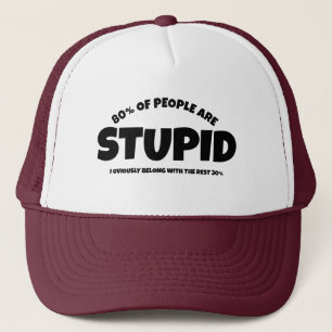 Funny "Stupid" Baseball Cap, Trendy Math Wiz Humou Trucker Hat