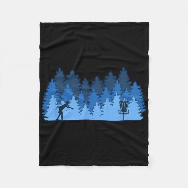 Funny Stupid Tree, Disc Golf Gift Idea  Fleece Blanket (Front)