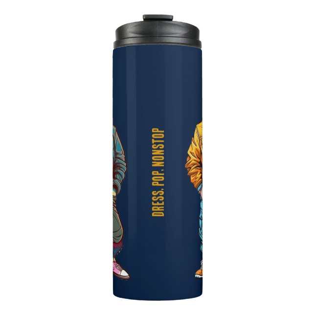 Funny Stylish Animal Fashion Gift Thermal Tumbler (Front)