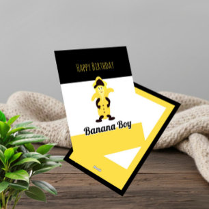 Funny stylish banana Birthday Card