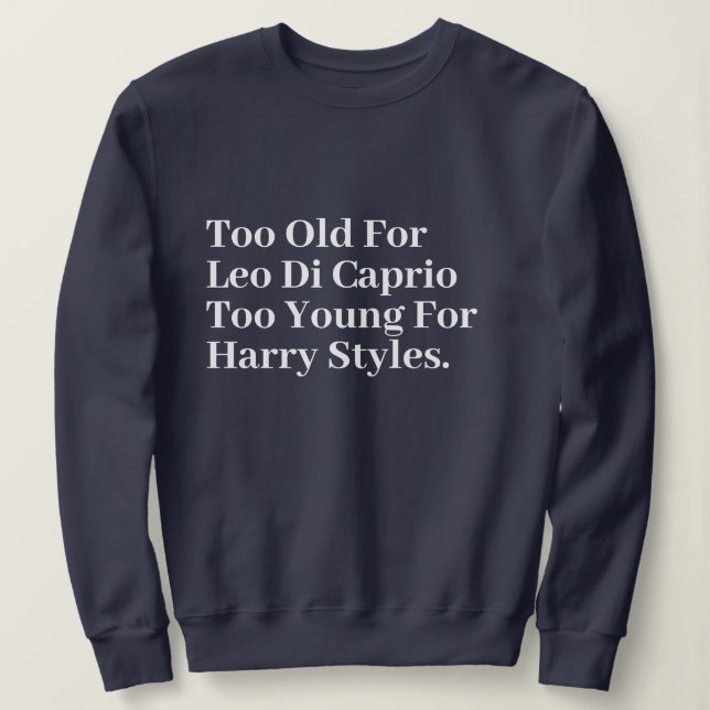 Funny Stylish Custom Minimal Monogram Navy Blue Sweatshirt (Design Front)