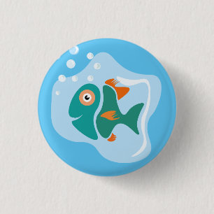 Funny Stylish Fish 3 Cm Round Badge