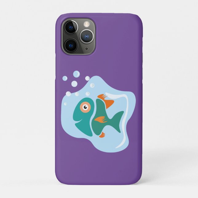 Funny Stylish Fish Case-Mate iPhone Case (Back)