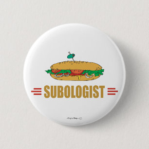 Funny Submarine Sandwich 6 Cm Round Badge