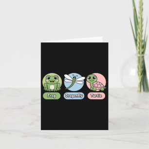 Funny Subtle Political Humour Frog Dragonfly Turtl Card