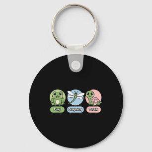 Funny Subtle Political Humour Frog Dragonfly Turtl Key Ring