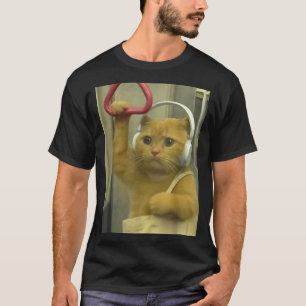 Funny Subway Cat Meme Stud Brainrot Cats Humor Kit T-Shirt