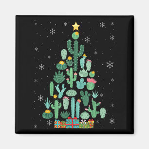 Funny Succulent Christmas Tree Cactus Gardener Magnet