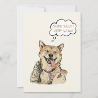 Funny "Such Silly Very Wow" Shiba Inu Doge MemeArt