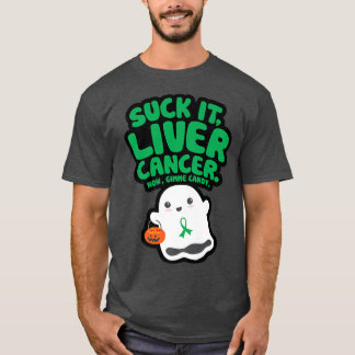 Funny Suck It Liver Cancer Gimme Candy Cute Ghost  T-Shirt