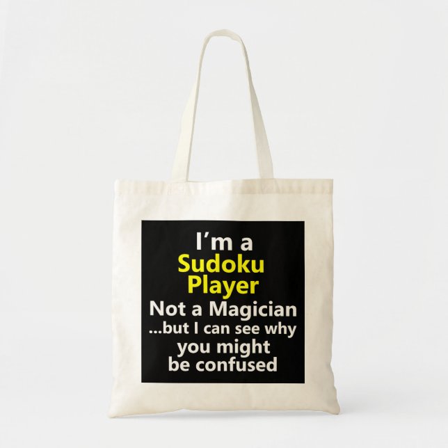 Funny Sudoku Player Job Career Occupation Professi Tote Bag (Front)