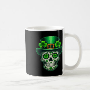 Funny Sugar Skull Saint Patricks Day Of Dead Lepre Coffee Mug