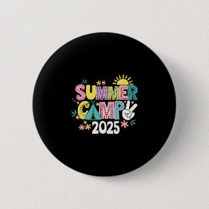 Funny Summer Camp 2025 Summer Vacation Matching Fa 6 Cm Round Badge