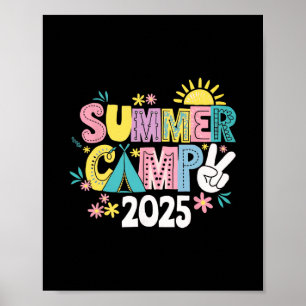 Funny Summer Camp 2025 Summer Vacation Matching Fa Poster
