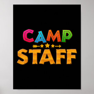 Funny Summer Camp Staff Director Camping Counsello Poster
