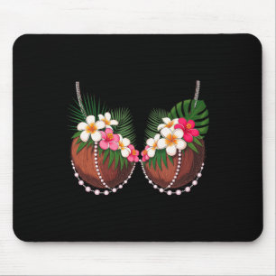 Funny Summer Coconut Bra Halloween Costume Hawaii  Mouse Pad