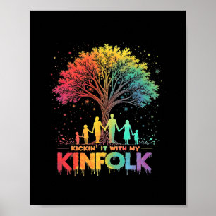 Funny Summer Family Reunion Kickin' It With My Kin Poster