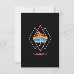Funny Summer Flamingo Cute Flamingo Lover RSVP Card