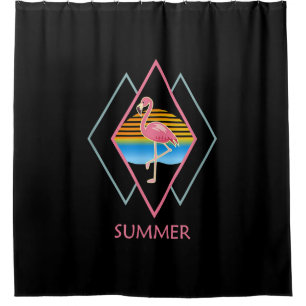 Funny Summer Flamingo Cute Flamingo Lover Shower Curtain