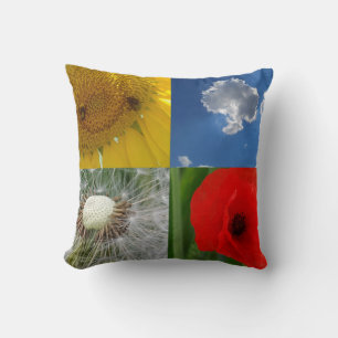 Funny Summer Flowers Cushion