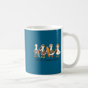 Funny summer goose beach duck surf vacation cute coffee mug