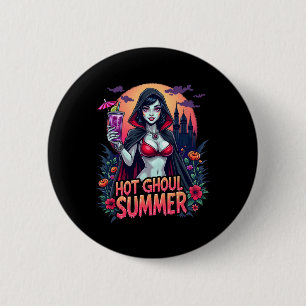 Funny Summer Hot Ghoul Summerween Vibes Ice Cream 6 Cm Round Badge
