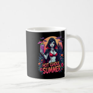 Funny Summer Hot Ghoul Summerween Vibes Ice Cream  Coffee Mug