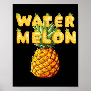 funny summer ne watermelon yellow graphic Men Poster
