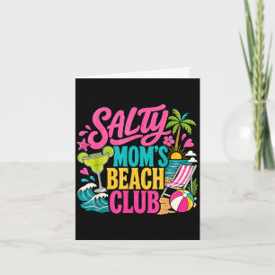 Funny summer salty mum's beach club vacation mama card