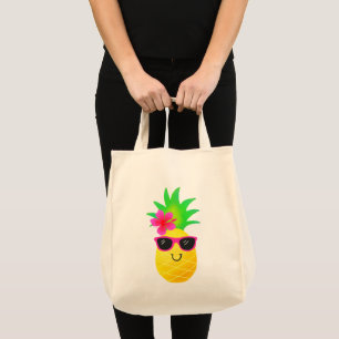 Funny Summer Tropical Pineapple Tote Bag