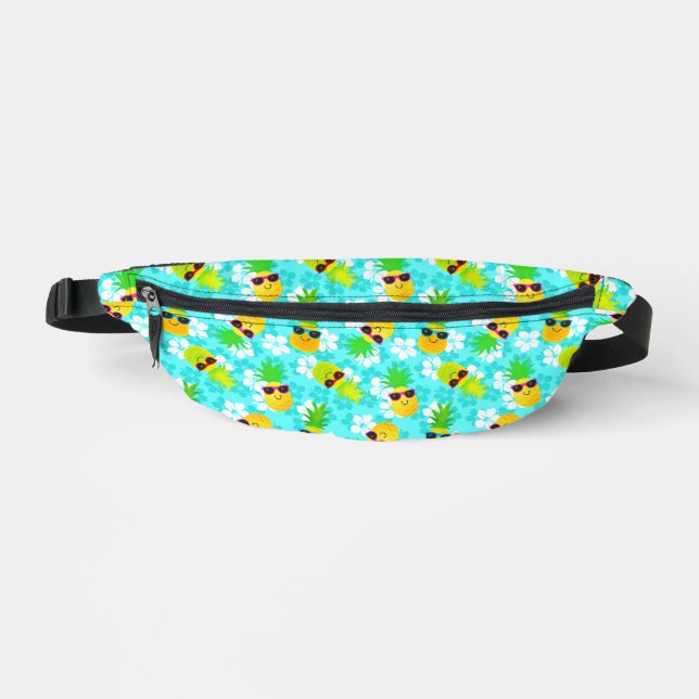 Funny Summer Tropical Pineapples Bum Bags (Front)