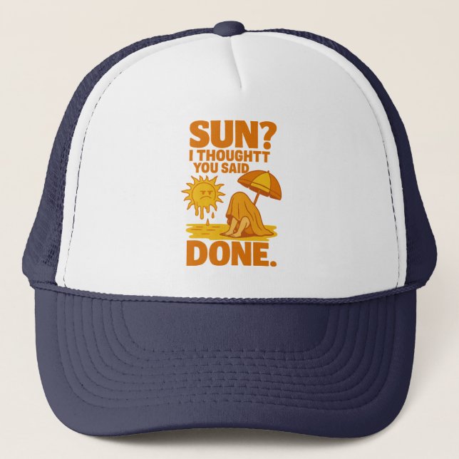 Funny Summer Trucker Hat – Introvert Summer Gang (Front)
