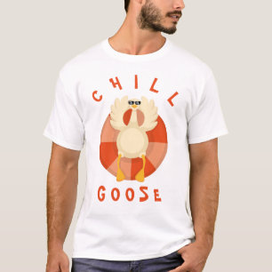 Funny Summer Vacation Beach Chill Goose Swim ring T-Shirt