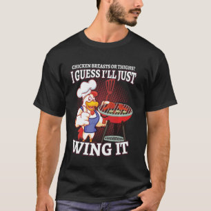 Funny summer vacation chicken wings BBQ grill mast T-Shirt