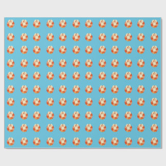 Funny Summer Vacation Chill Goose Swim ring Pool Wrapping Paper