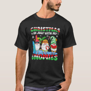 Funny Summer Vacation Gnomies Gnomes For Christmas T-Shirt