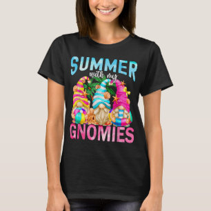 Funny Summer With My Gnomies Cute Garden Family Va T-Shirt