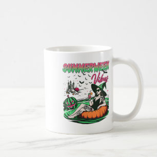 Funny Summerween Vibes Pumpkin Spooky Vacation Sum Coffee Mug