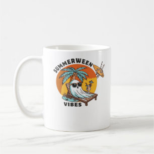 Funny Summerween Vibes Skeleton Summer Vacation Ov Coffee Mug