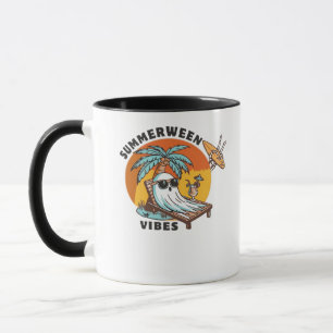 Funny Summerween Vibes Skeleton Summer Vacation Ov Mug