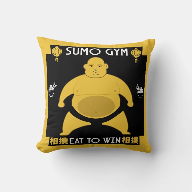 Funny Sumo Wrestler Cushion (Front)