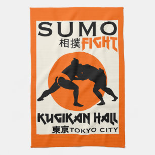 Funny Sumo Wrestler Tea Towel