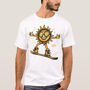 Funny Sun Snowboarding T-Shirt