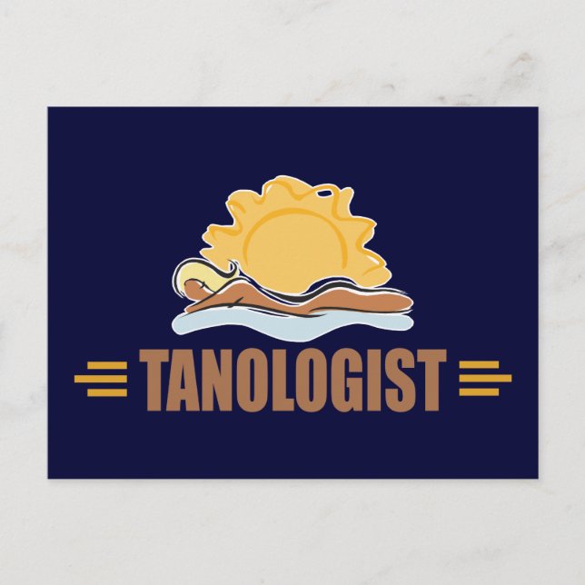 Funny Sun Tanning Postcard (Front)