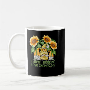 Funny Sunflower Gnome Summer - I Just Freaking Lov Coffee Mug