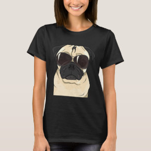 Funny Sunglass Pug T shirt Tee for Pet Lovers Esse