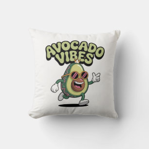 Funny Sunglasses Avocado Cushion