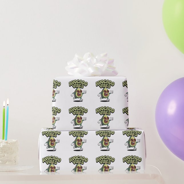 Funny Sunglasses Avocado Wrapping Paper (Party Gifts)