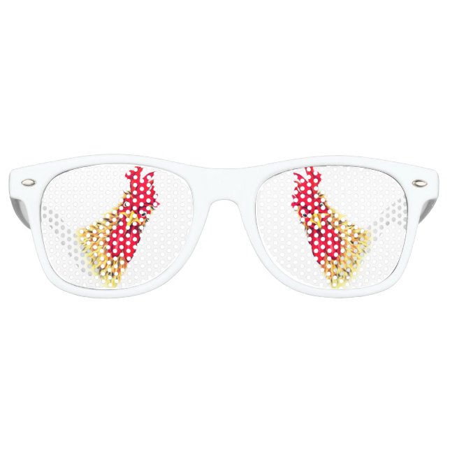 Funny Sunglasses Gift with Surprised Rooster (Front)